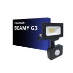 Noxion Proiettore LED Beamy G3.1 Nero 10W 1100lm 100D - 830 Luce Calda -  | IP65 - Sensore di Movimento e Luce - Simmetrico 