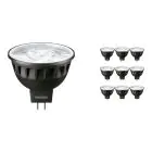 Confezione Multipack 10x Philips Master LED Faretti GU5.3 MR16 7.5W 485lm 36D - 927 Bianco Molto Caldo | Miglior resa cromatica - Dimmerabile - Sostitutiva 50W