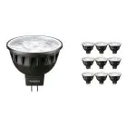 Confezione Multipack 10x Philips Master LED Faretti GU5.3 MR16 6.7W 440lm 60D - 930 Luce Calda | Miglior resa cromatica - Dimmerabile - Sostitutiva 35W