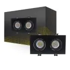 Faretti Duo Nero | Ritaglio 155x75mm - IP22 - GU10 Fitting